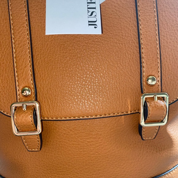 JustFab, Messenger Backpack, Cognac - Picture 3 of 10